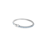Swarovski Imber Emily Tennis Bracelet Round Cut Blue Rhodium Plated