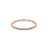 Swarovski Imber Emily Tennis bracelet, Round cut, Black, Rose gold-tone plated