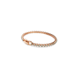 Swarovski Imber Emily Tennis bracelet, Round cut, Black, Rose gold-tone plated