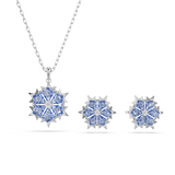Swarovski Magic Set Snowflake Blue Rhodium Plated