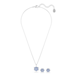 Swarovski Magic Set Snowflake Blue Rhodium Plated