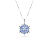Swarovski Magic Set Snowflake Blue Rhodium Plated