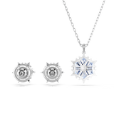 Swarovski Magic Set Snowflake Blue Rhodium Plated