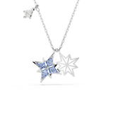 Swarovski Symbolica pendant, Star, Blue, Rhodium plated