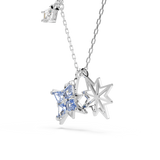 Swarovski Symbolica pendant, Star, Blue, Rhodium plated