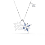 Swarovski Symbolica pendant, Star, Blue, Rhodium plated
