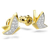 Swarovski Idyllia Lilia Stud Earrings, Butterfly, White, Gold-Tone Plated