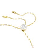 Swarovski Idyllia Lilia bracelet, Butterfly, White, Gold-tone plated
