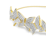 Swarovski Idyllia Lilia bracelet, Butterfly, White, Gold-tone plated