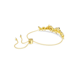 Swarovski Idyllia Lilia bracelet, Butterfly, White, Gold-tone plated