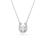 Swarovski Symbolica Pendant Crystal Pearl Round Cut Pavé Horse Shoe White Rhodium Plated