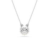 Swarovski Symbolica Pendant Crystal Pearl Round Cut Pavé Horse Shoe White Rhodium Plated