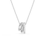 Swarovski Hyperbola Pendant Round Cut White Rhodium Plated