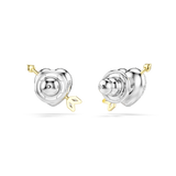 Swarovski Idyllia Stud Earrings Mixed Cuts Heart With Arrow White Mixed Metal Finish