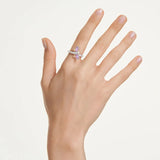 Swarovski Ariana Grande X Swarovski Motif Ring Mixed Cuts Dragonfly Multicolored Rhodium Plated