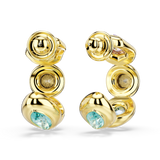 Swarovski Gema Hoop Earrings Mixed Cuts Multicolored Gold-Tone Plated