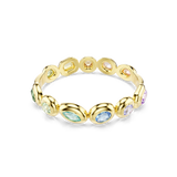 Swarovski Gema bangle, Mixed cuts, Multicolored, Gold-tone plated