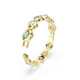 Swarovski Gema bangle, Mixed cuts, Multicolored, Gold-tone plated