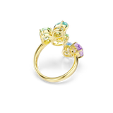 Swarovski Gema Motif Ring Mixed Cuts Multicolored Gold-Tone Plated