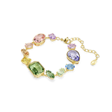Swarovski Gema Bracelet Mixed Cuts Multicolored Gold-Tone Plated