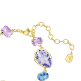 Swarovski Gema Bracelet Mixed Cuts Multicolored Gold-Tone Plated