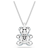 Swarovski Teddy Pendant, Bear, Blue, Rhodium Plated