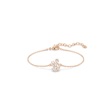 Swarovski Swan Bracelet Mixed Cuts Swan White Rose Gold-Tone Plated