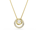 Swarovski Hyperbola Pendant Round Cut White Gold-Tone Plated