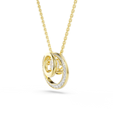 Swarovski Hyperbola Pendant Round Cut White Gold-Tone Plated