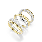 Swarovski Hyperbola Cocktail Ring Round Cut White Mixed Metal Finish