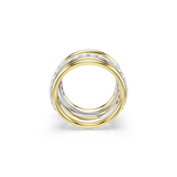 Swarovski Hyperbola Cocktail Ring Round Cut White Mixed Metal Finish