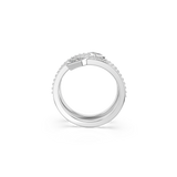 Swarovski Idyllia Motif Ring Mixed Cuts Arrow White Rhodium Plated