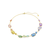 Swarovski Gema Necklace Mixed Cuts Multicolored Gold-Tone Plated