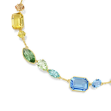 Swarovski Gema Necklace Mixed Cuts Multicolored Gold-Tone Plated