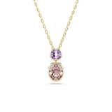 Swarovski Chroma Pendant Mixed Cuts Multicolored Gold-Tone Plated