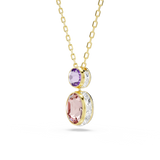 Swarovski Chroma Pendant Mixed Cuts Multicolored Gold-Tone Plated