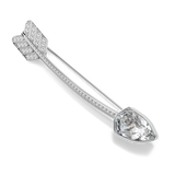 Swarovski Idyllia Mixed Cut White Crystal Arrow Brooch (Rhodium Plated)