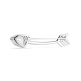 Swarovski Idyllia Mixed Cut White Crystal Arrow Brooch (Rhodium Plated)