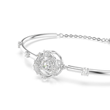 Swarovski Constella Bangle Round Cut Dancing Stone White Rhodium Plated