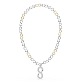 Swarovski Dextera Strandage Round Cut White Mixed Metal Finish Necklace