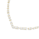 Swarovski Mesmera Necklace Mixed Cuts White Gold-Tone Plated