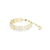 Swarovski Mesmera bracelet, Mixed cuts, White, Gold-tone plated