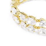 Swarovski Mesmera bracelet, Mixed cuts, White, Gold-tone plated