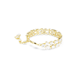 Swarovski Mesmera bracelet, Mixed cuts, White, Gold-tone plated