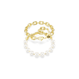 Swarovski Idyllia Necklace Crystal Pearl White Gold-Tone Plated