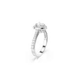 Swarovski Una Angelic Motif Ring Mixed Cuts Heart White Rhodium Plated