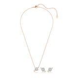 Swarovski Idyllia Set Mixed Cuts Heart With Arrow White Rose Gold-Tone Plated