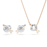 Swarovski Idyllia Set Mixed Cuts Heart With Arrow White Rose Gold-Tone Plated
