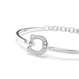 Swarovski Symbolica Bracelet Pavé Horse Shoe White Rhodium Plated