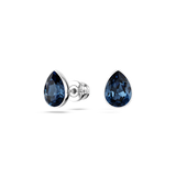Swarovski Symbolica set, Clover, Blue, Rhodium plated